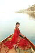 Chilli Red Banarasi Chanderi Saree