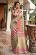 Laurel Green Banarasi Chanderi Saree
