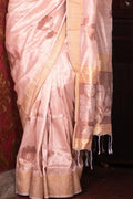 Peony Pink Banarasi Chanderi Saree