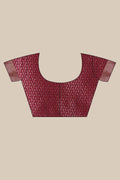 Banarasi - Chanderi Saree Poppy Red Banarasi - Chanderi Saree saree online
