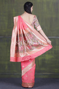 Banarasi - Chanderi Saree Punch Pink Banarasi - Chanderi Saree saree online