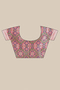 Banarasi - Chanderi Saree Punch Pink Banarasi - Chanderi Saree saree online