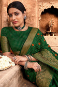 Sacramento Green Banarasi Chanderi Saree