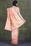 Salmon Pink Banarasi - Chanderi Saree