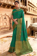 Sea Green Banarasi Chanderi Saree