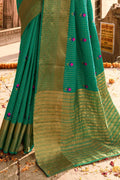 Sea Green Banarasi Chanderi Saree