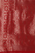 Squash Orange Banarasi - Chanderi Saree