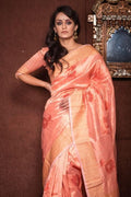 Starfish Orange Banarasi Chanderi Saree