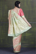 Tea Green Banarasi - Chanderi Saree