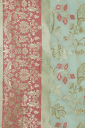 Tea Green Banarasi - Chanderi Saree