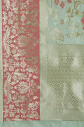 Tea Green Banarasi - Chanderi Saree
