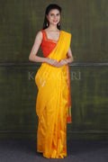 Tuscany Yellow Banarasi - Chanderi Saree