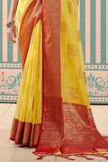 Banarasi - Chanderi Saree Yellow Banarasi Chanderi Saree saree online