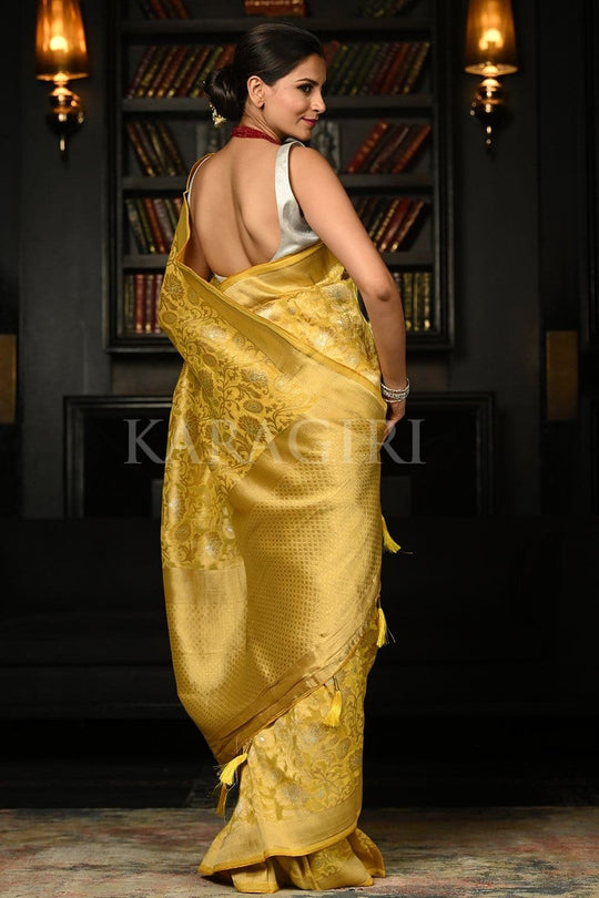 yellow saree