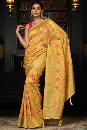 golden saree