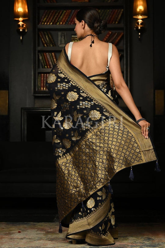 georgette banarasi saree