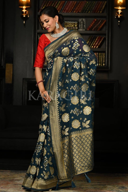 georgette banarasi saree