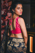 Banarasi Khaddi Georgette Saree Denim Blue Banarasi Khaddi Georgette Saree saree online