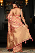 pink banarasi saree