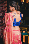 Banarasi Khaddi Georgette Saree Hot Pink Banarasi Khaddi Georgette Saree saree online