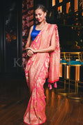 Banarasi Khaddi Georgette Saree Hot Pink Banarasi Khaddi Georgette Saree saree online