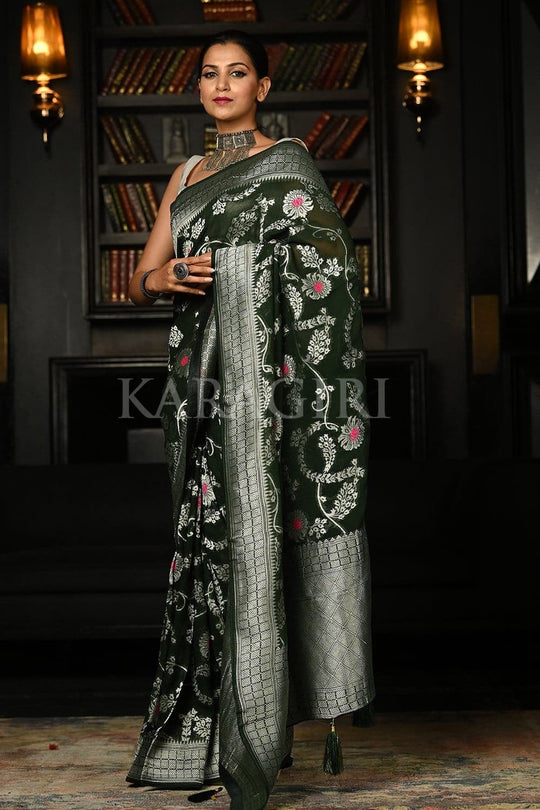 georgette banarasi saree