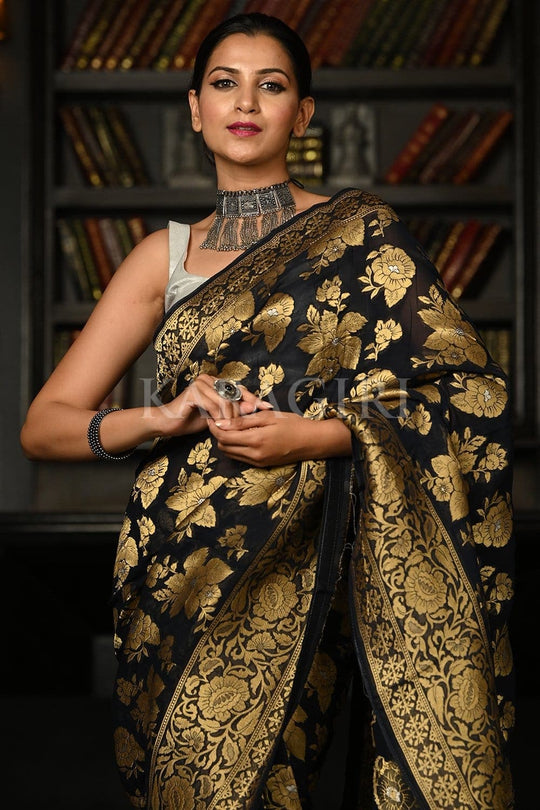 georgette banarasi saree