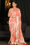 Banarasi Khaddi Georgette Saree Light Pink Khaddi Banarasi Georgette Saree saree online