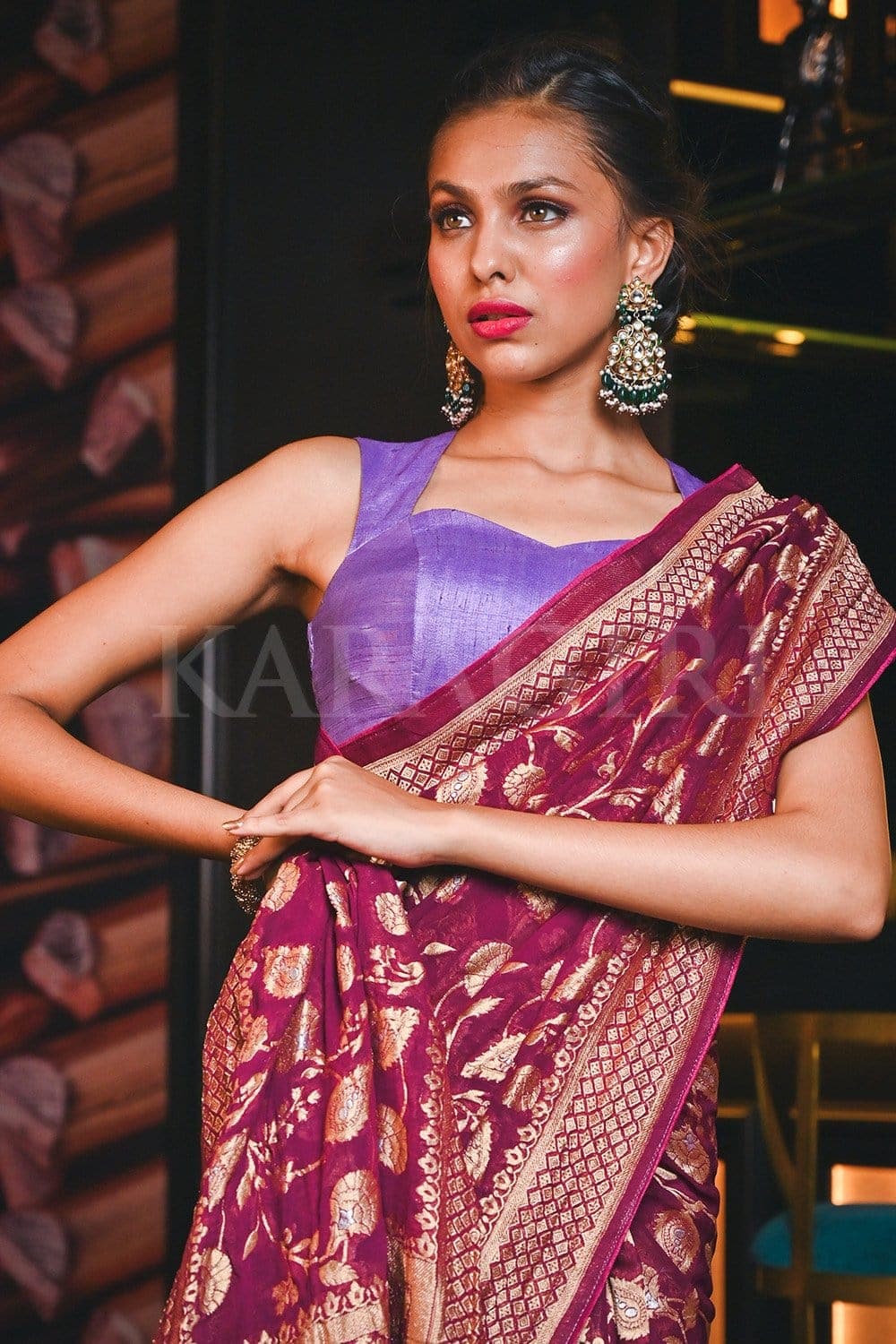 Buy Online Pure Banarasi Georgette Sarees @ Best Price | Latest Banarasi  sarees Collection Samyakk | Samyakk