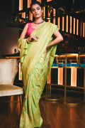 Banarasi Khaddi Georgette Saree Mint Green Banarasi Khaddi Georgette Saree saree online