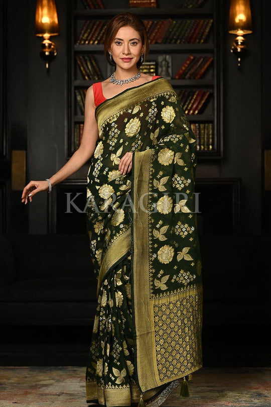 georgette banarasi saree