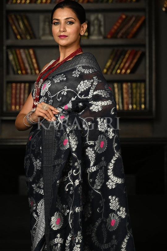 georgette banarasi saree