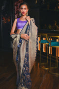Banarasi Khaddi Georgette Saree Oxford Blue Banarasi Khaddi Georgette Saree saree online