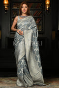 grey saree