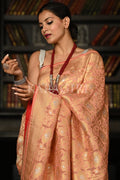 pink banarasi saree