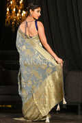 Banarasi Khaddi Georgette Saree Pebble Grey Khaddi Georgette Banarasi Saree saree online