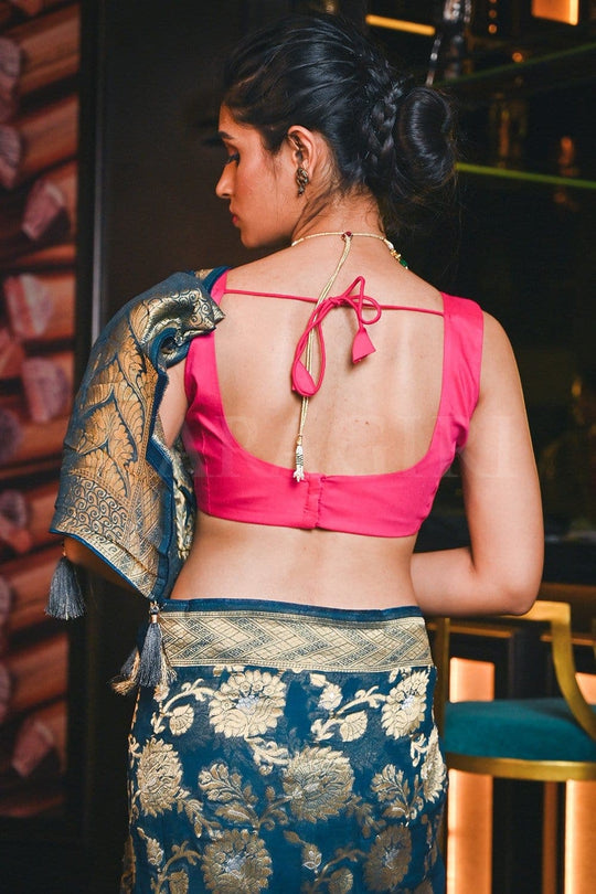 Banarasi Khaddi Georgette Saree Slate Grey Banarasi Khaddi Georgette Saree saree online