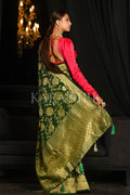 Banarasi Khaddi Georgette Saree Strong Yellow Green Banarasi Khaddi Georgette Saree saree online