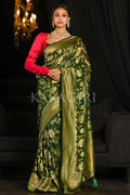Banarasi Khaddi Georgette Saree Strong Yellow Green Banarasi Khaddi Georgette Saree saree online