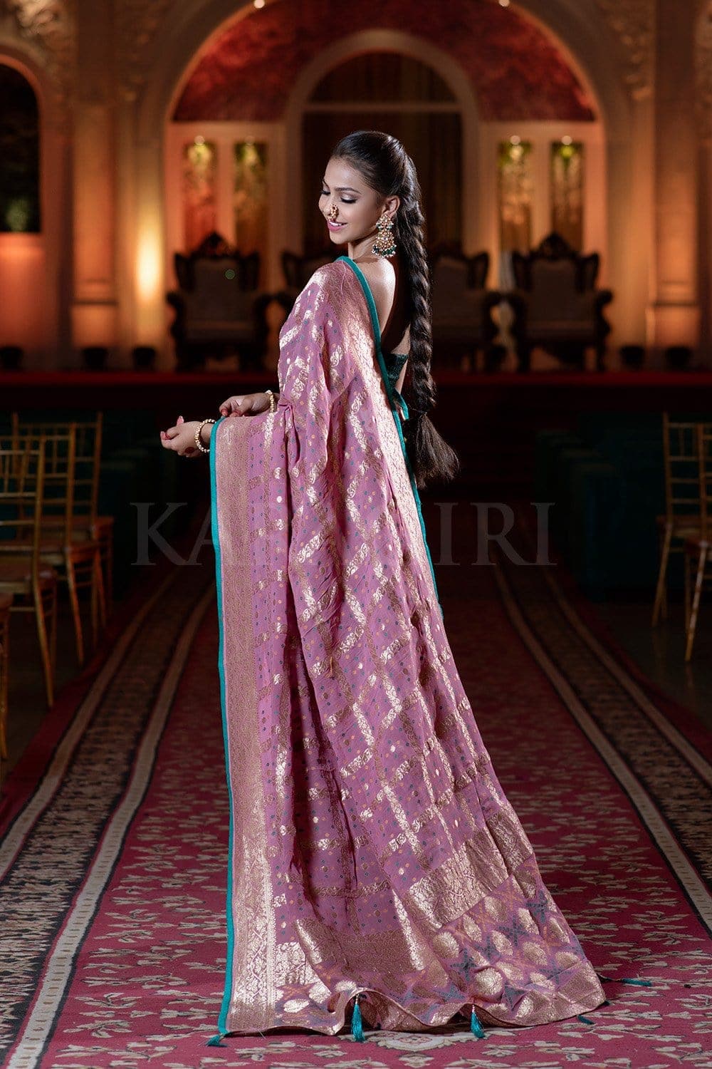 Coal Black Khaddi Banarasi Georgette Saree | forum.iktva.sa