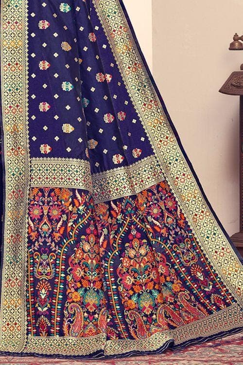 Banarasi - Patola Saree Berry Blue Banarasi - Patola Saree saree online