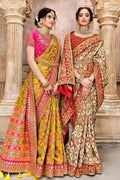 Banarasi - Patola Saree Canary Yellow Banarasi - Patola Saree saree online