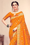 Banarasi Patola Saree Gold Yellow Banarasi Patola Saree saree online