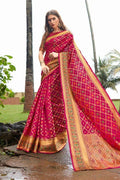 Banarasi - Patola Saree Hot Pink Banarasi - Patola Saree saree online