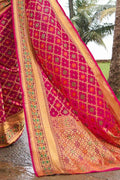 Banarasi - Patola Saree Hot Pink Banarasi - Patola Saree saree online