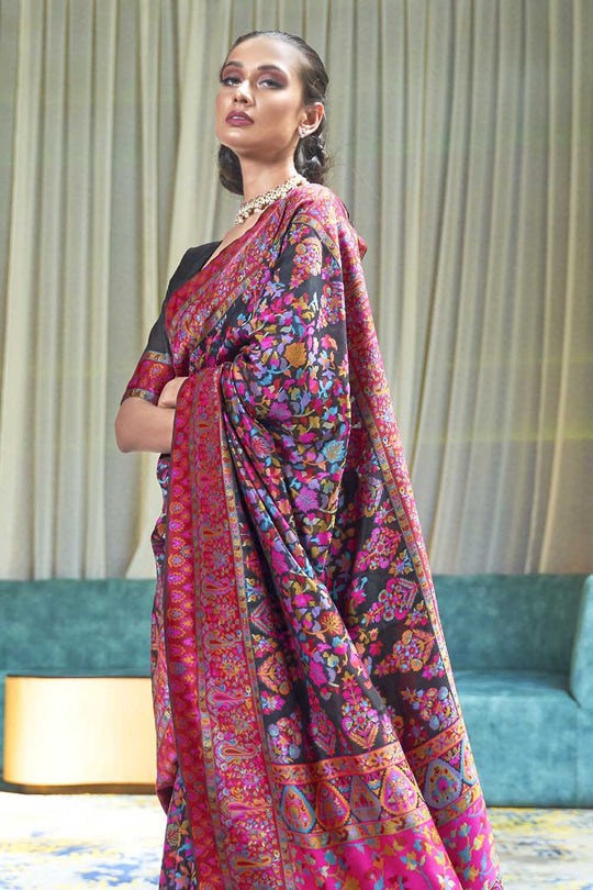black banarasi patola saree