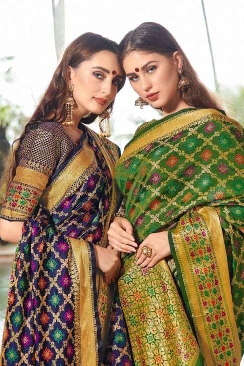 Banarasi - Patola Saree Midnight Blue Banarasi - Patola Saree saree online