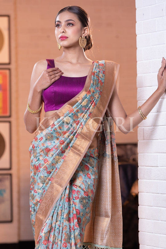 Banarasi - Patola Saree Mint Green Banarasi Patola Saree saree online