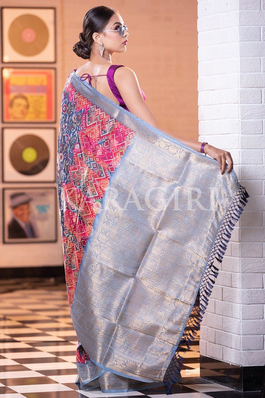 Banarasi - Patola Saree Prussian Blue Banarasi Patola Saree saree online