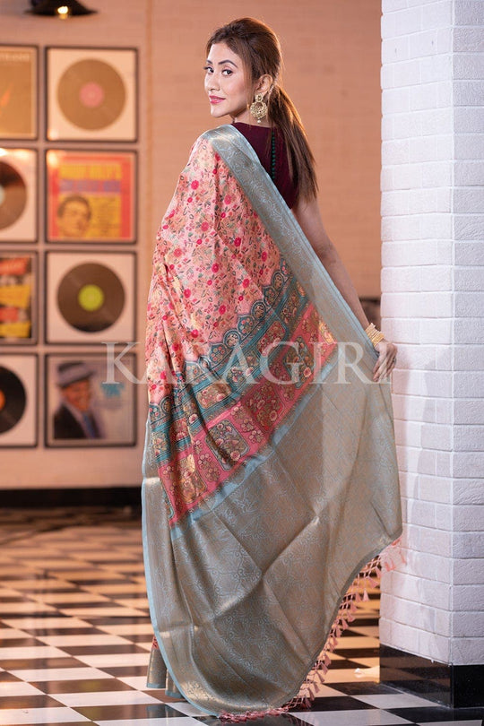 Banarasi - Patola Saree Salmon Orange Banarasi Patola Saree saree online